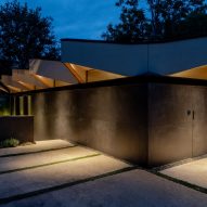 Overhanging triangular eaves of Arbour House by Andrei Saltykov