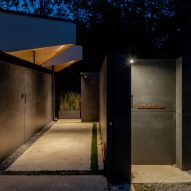 Overhanging triangular eaves of Arbour House by Andrei Saltykov