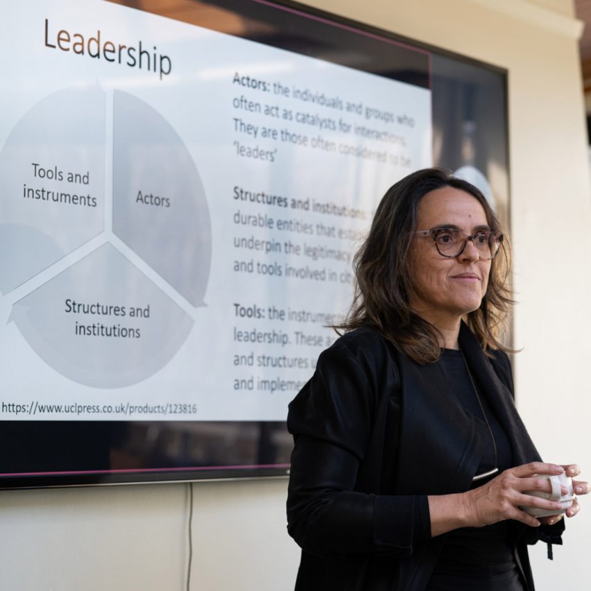 a person doing a presentation