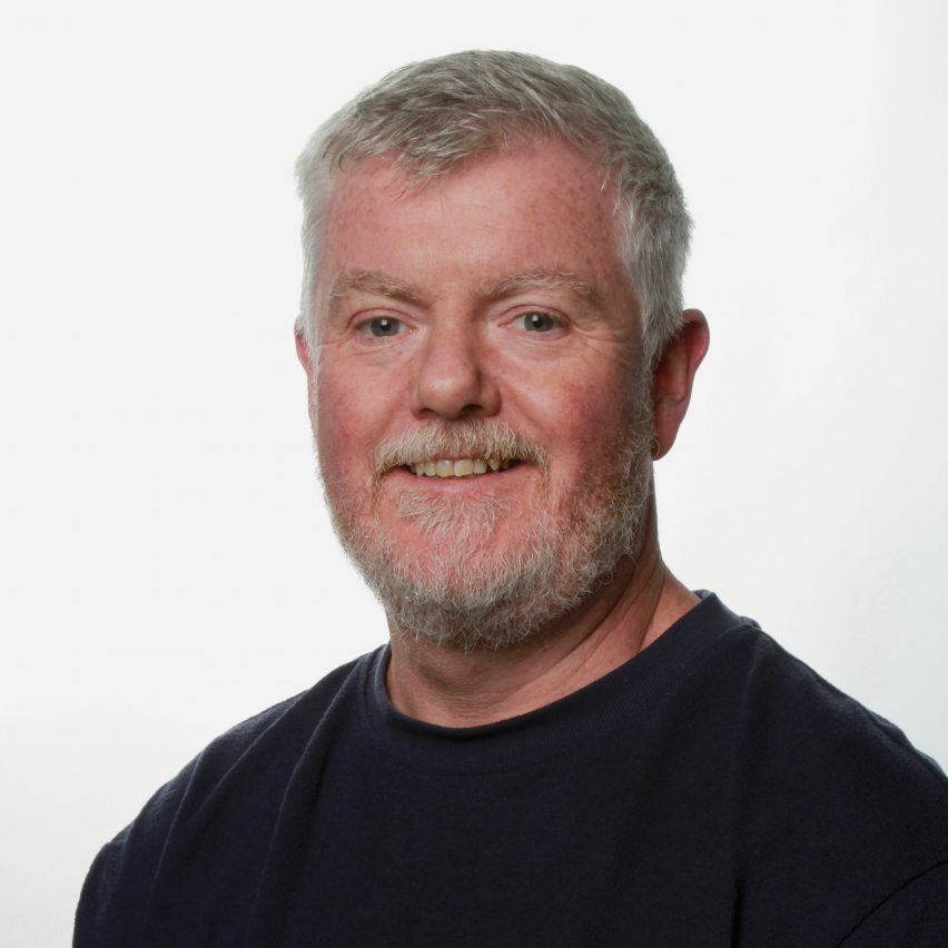 a person in a black t shirt