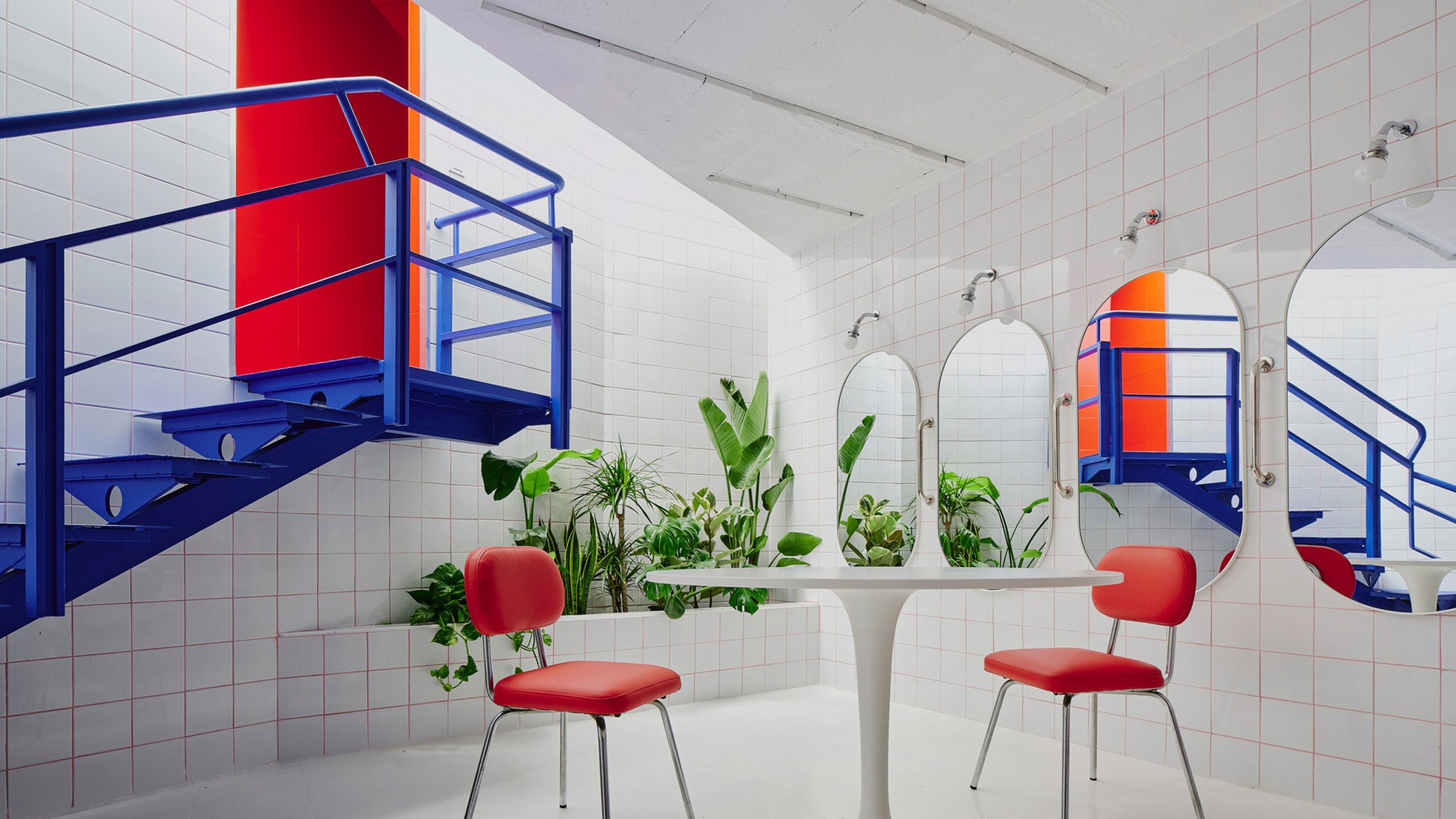 Tile-clad Japanese buildings inform self-designed office in Valencia