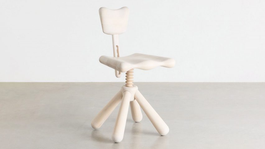 Wooden Silas office chair by Malte Lundberg