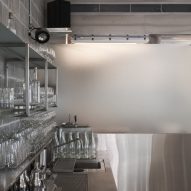 Kitchen with concrete and metal surfaces