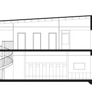 Section of Liden fire station by Kod Arkitekter