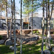 Mountain home with Cupaclad slate facade features mix of patterns