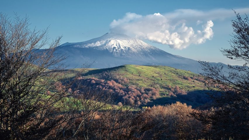 Landscape with Mount Etna in the background