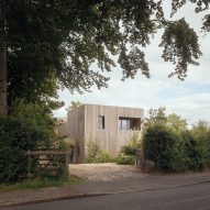 Larch-clad exterior of Orchard House designed by Studio Bark