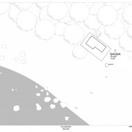 Site plan of Puusauna by Jaakko Torvinen