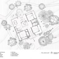 Ground floor plan of Serenity retreat by Mar+rs