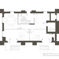 Ground floor plan of The Works by Felix Lewis Architects