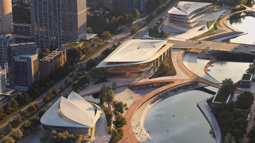 Qiantang Bay Cultural District by Zaha Hadid Architects