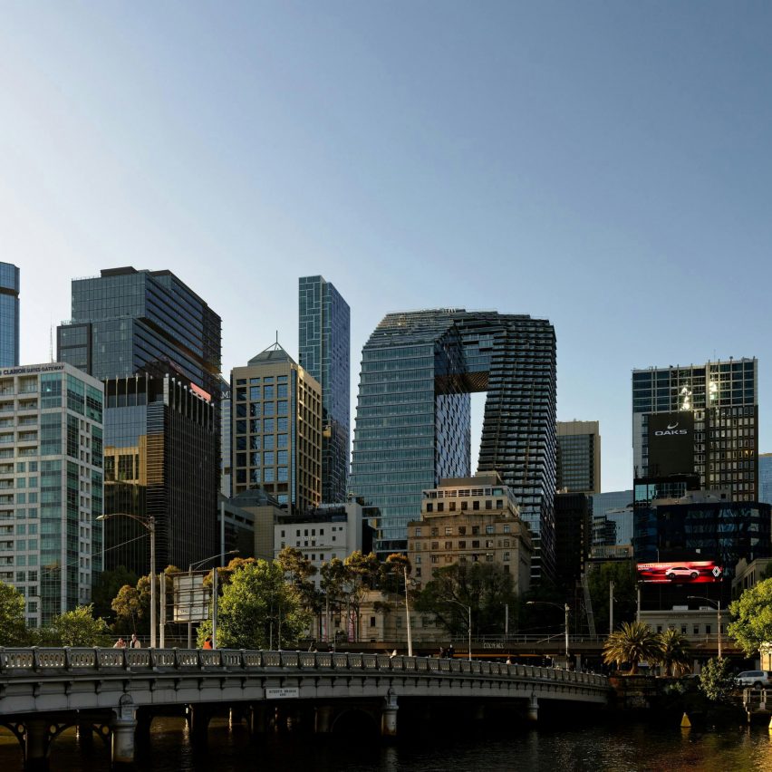 an image of a city against a blue sky