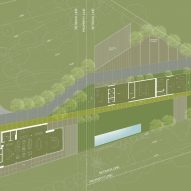 Site plan of Bronze and Black House by SPF Architects