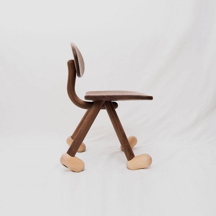 a brown wooden chair