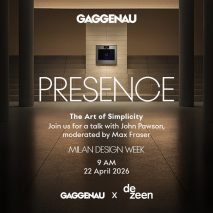 Graphic for Dezeen and Gaggenau talk with John Pawson