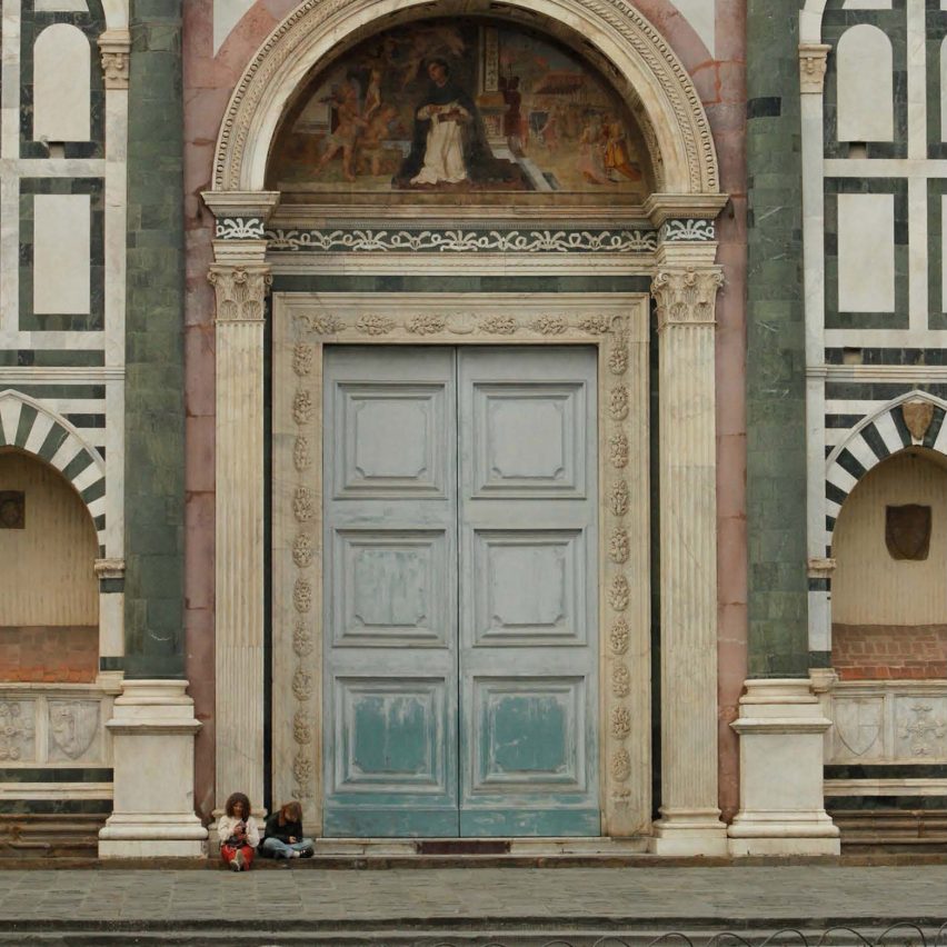 a photograph of a large door on a renaissance-style building