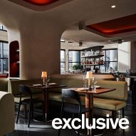 Bone-like forms extend through F&uuml;m restaurant in Atlanta
