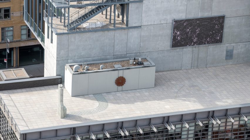 Kelly Akashi Glass-brick chimney at the Whitney Museum