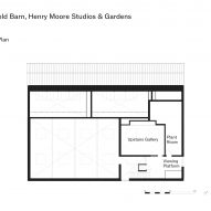 First floor plan of Sheep Field Barn, Henry Moore Studios & Gardens, by DSDHA // Rob Hill