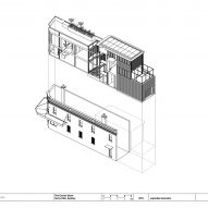 Exploded isometric of Ian Moore Architects' The Corner Store in Surry Hills, Sydney