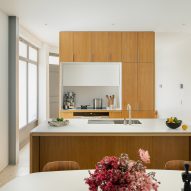 Dining table and oak veneer kitchen