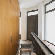 Hidden staircase to basement