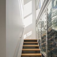 Staircase next to inner courtyard