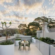 Terrace with sunset in Sydney suburb