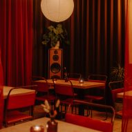 Curtains create cosy corners in Peckham listening bar Upstairs at Hausu