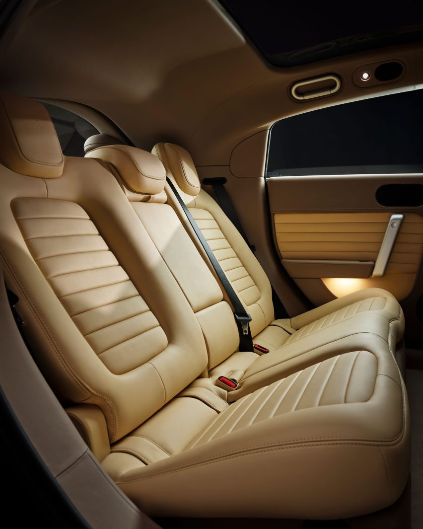 Ferrari Luce rear seats in yellow leather