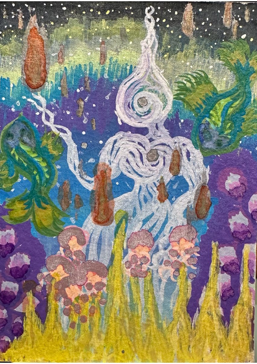 Image of an abstract colourful print.