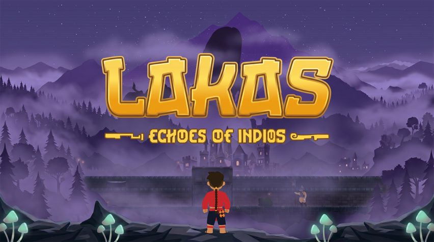 Computer generated image with a purple background and a boy in the centre, with LAKAS in bold writing above. 