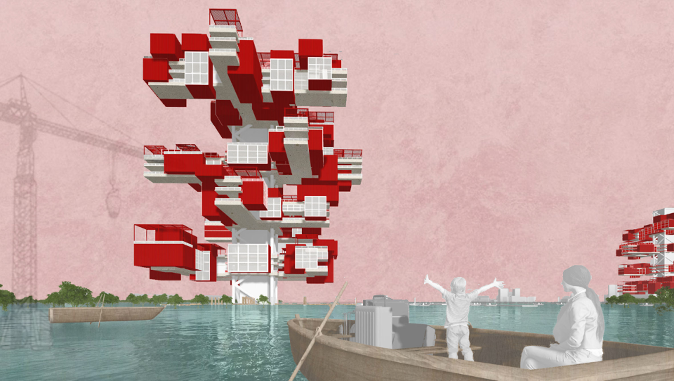 Skyward Living: A Future Urban Vision for Rising Sea level in Abu Dhabi by Manar Ahmed