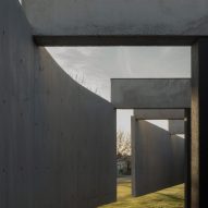 Casa Alba by Ademas Arquitectura, a concrete house with a wall for privacy