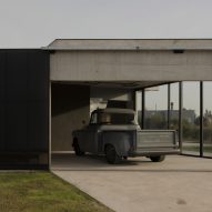 Casa Alba by Ademas Arquitectura, a concrete house with a wall for privacy