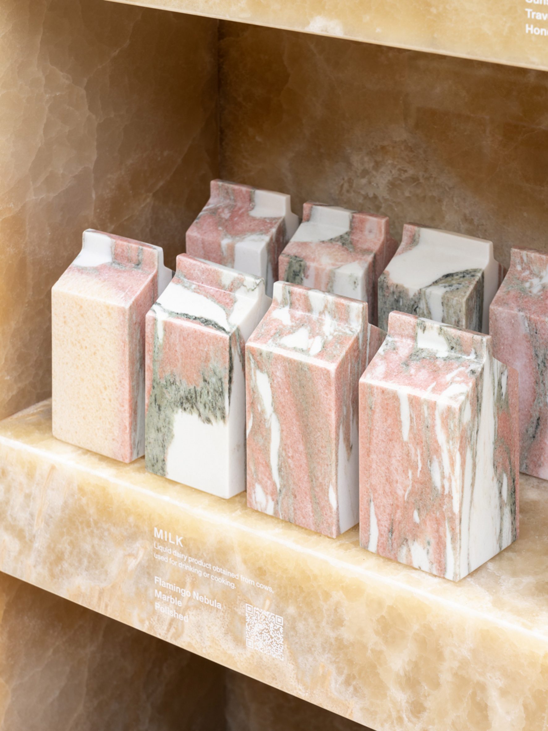 Stone milk cartons