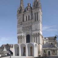 This week Kengo Kuma added an arched entrance to Angers Cathedral