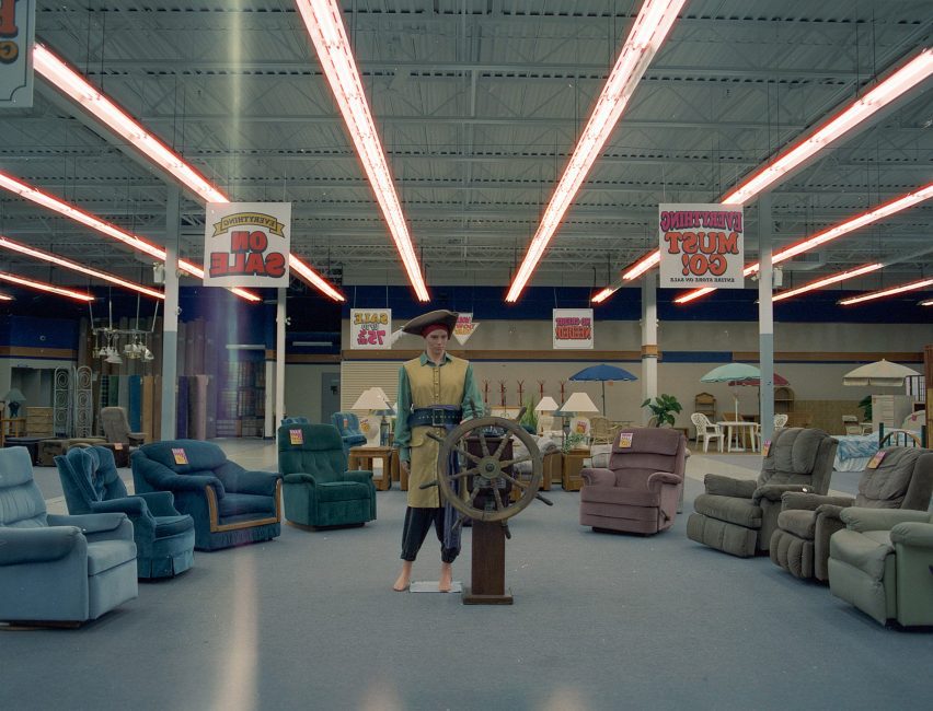 Behind-the-scenes photo from Backrooms showing the interior of Cap'n Clark's Ottoman Empire