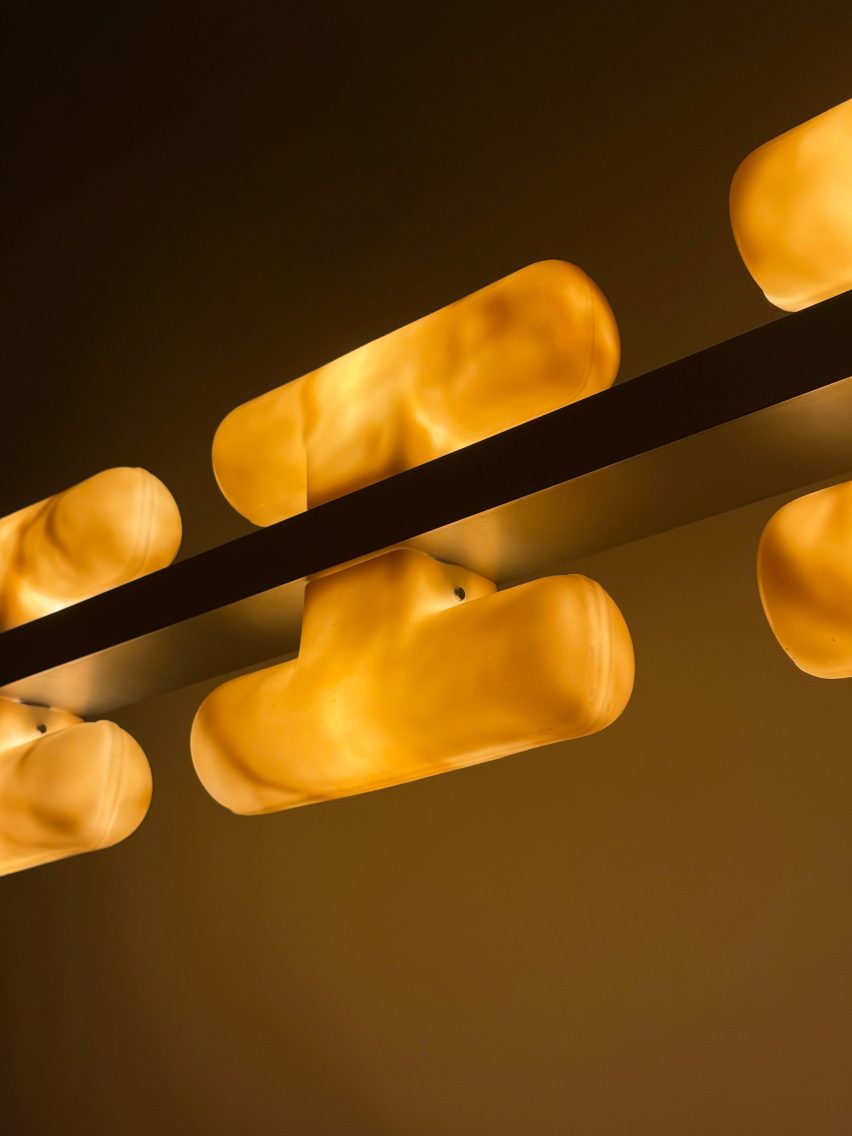 Le Labo 1.0 wax chandelier by Baguette Studio
