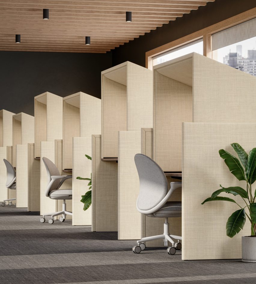 Canopy freestanding workstations by Gensler for KFI Studios