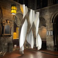 Fung+Bedford folds origami lighting from eight-metre-long sheet