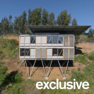 Chilean modular housing protoype uses stilts to traverse difficult site