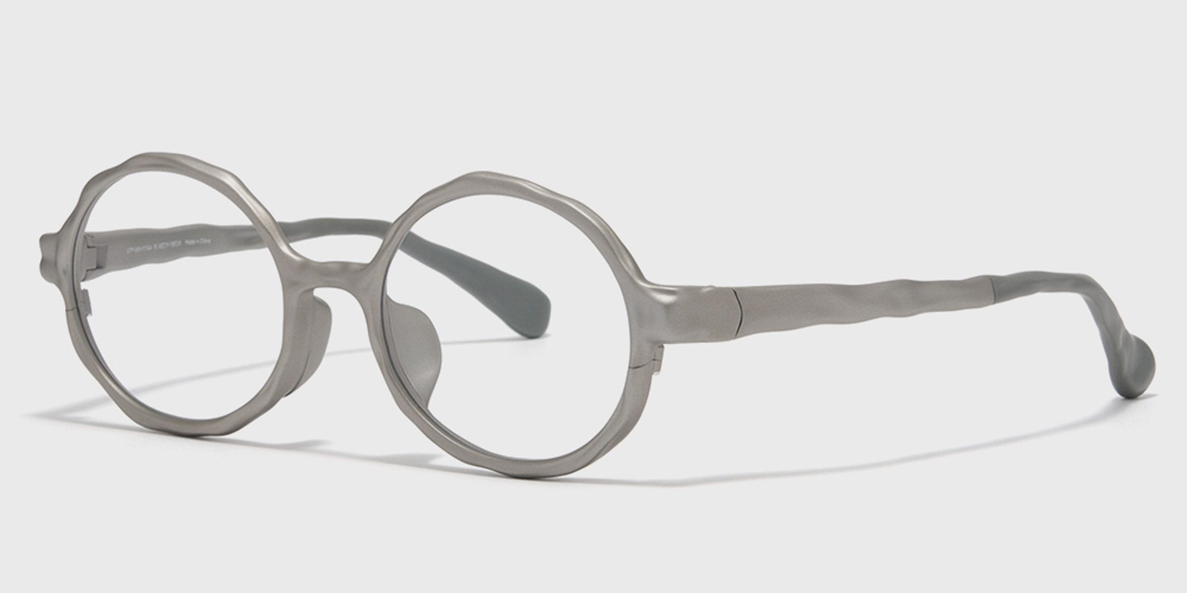 Brushed matte titanium glasses