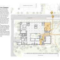 Ground floor plan of the Kennedy Library renovation by Miller Hull Partnership