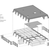 Axonometric of Laugarás Lagoon by T.ark Architects