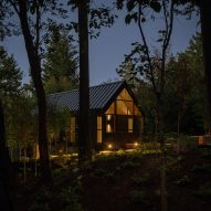 Black cabin with screen by Little Giant in British Columbia