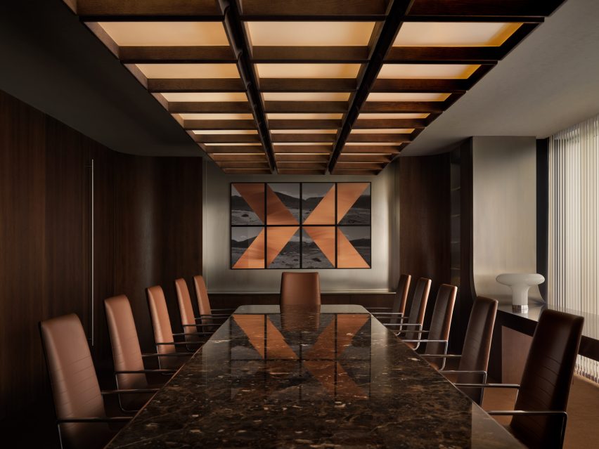 Boardroom of offices in Madrid designed by Mil Studios