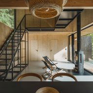 Internal view of Czech cabin by Mimosa Architects