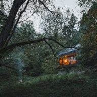 Czech cottage in forest