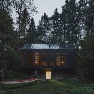 Riverside cabin in Czech forest
